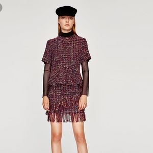❌Sold❌New Zara Tweed Mini Skirt